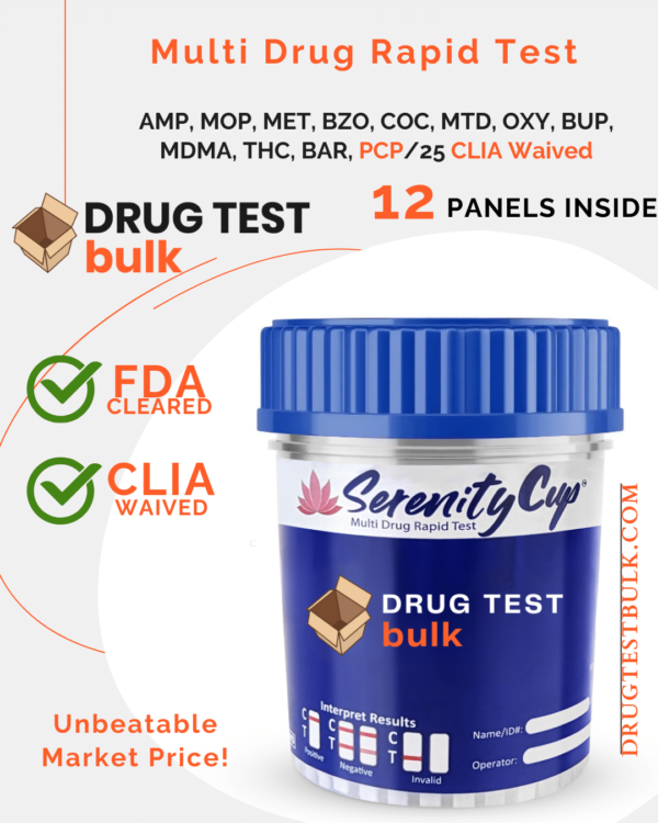 12 panel drug Test Cup with pcp