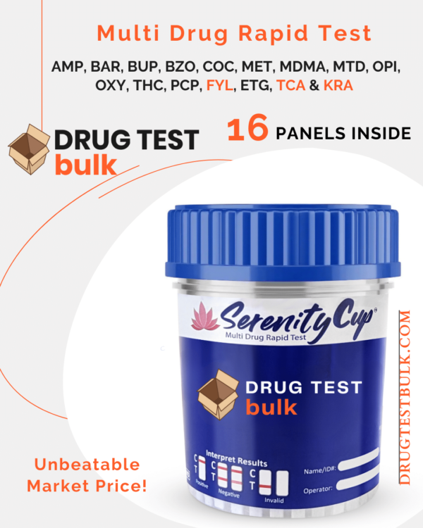 16 panel drug test cup with KRA Etg FYL - DrugTestBulk.com